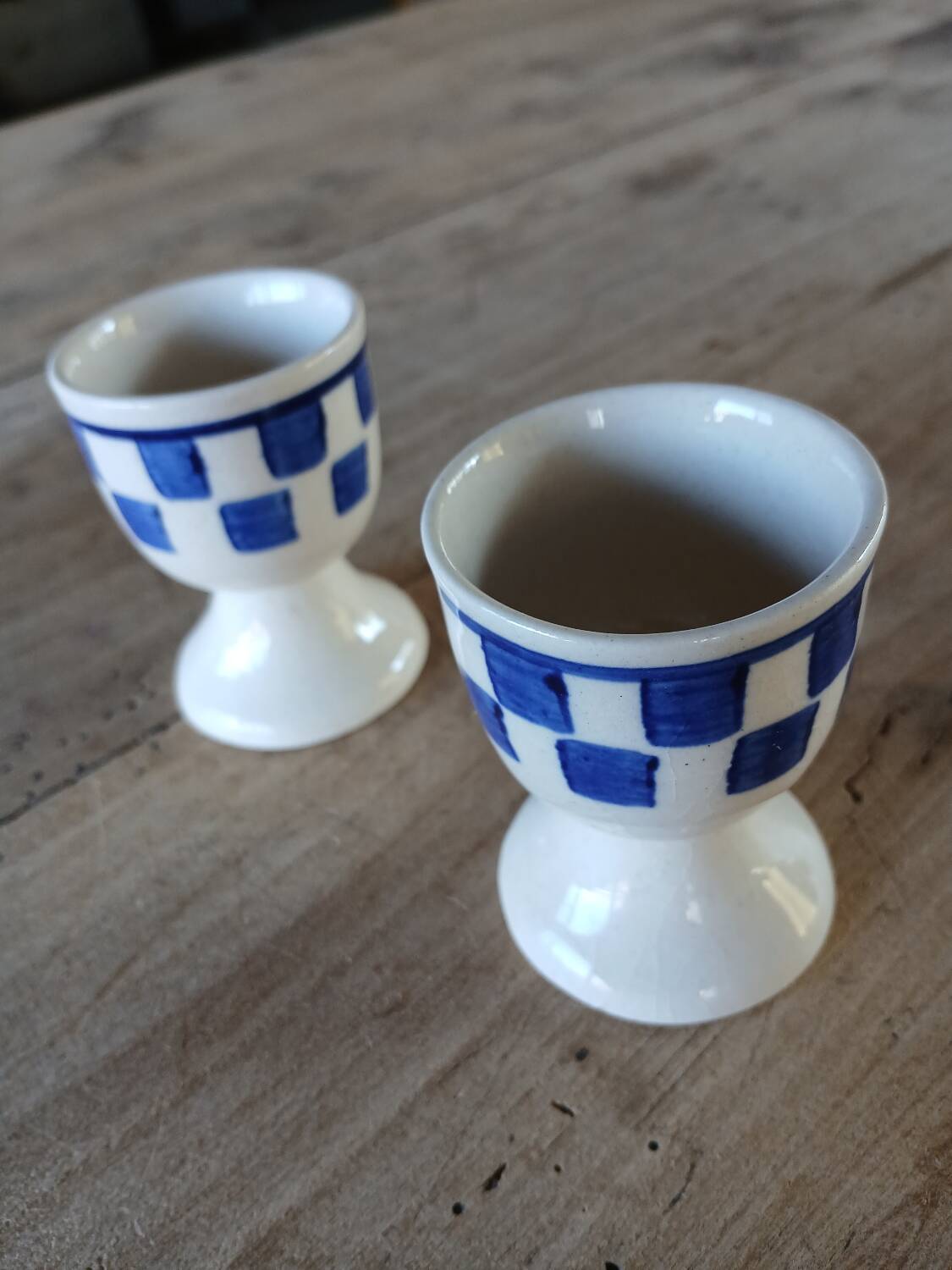 2 old egg cups