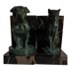 Art Deco Bookends Cat and Dog by Max Le Verrier