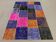 Distressed vintage turkish patchwork rug 219x150 cm wool medium