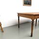 Farm table with 5 feet in beech and 4 drawers, 1950s.
