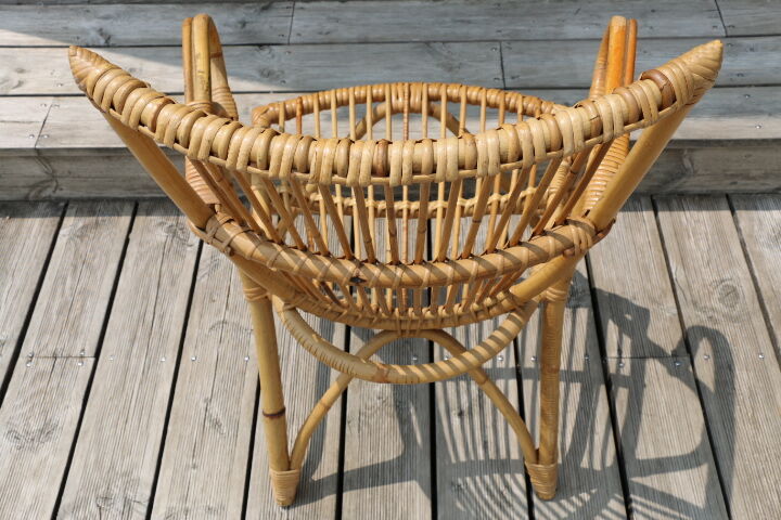 Fauteuil rotin adulte 1960