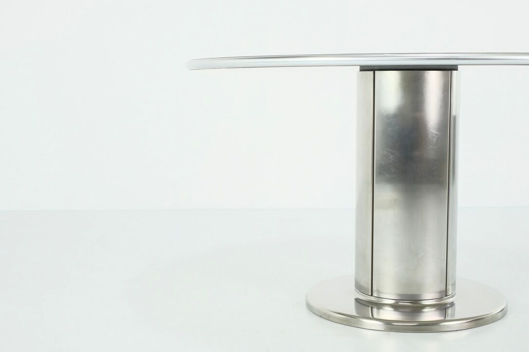 Table in laminate and aluminum Italy 1970s