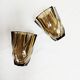 Smoked glass whirlwind vase Lever