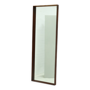Large Scandinavian Rectangular Rosewood Mirror 1960s