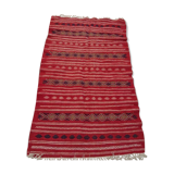 Red Berber kilim handmade carpets 200x118cm