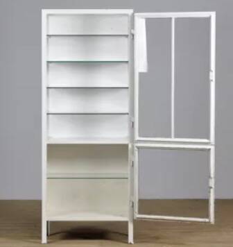 Iron and glass medical cabinet 1930s