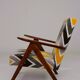 Vintage ethnic chic armchair modern design