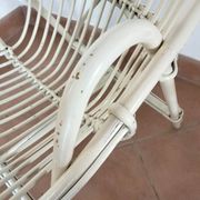 White rattan shell chair