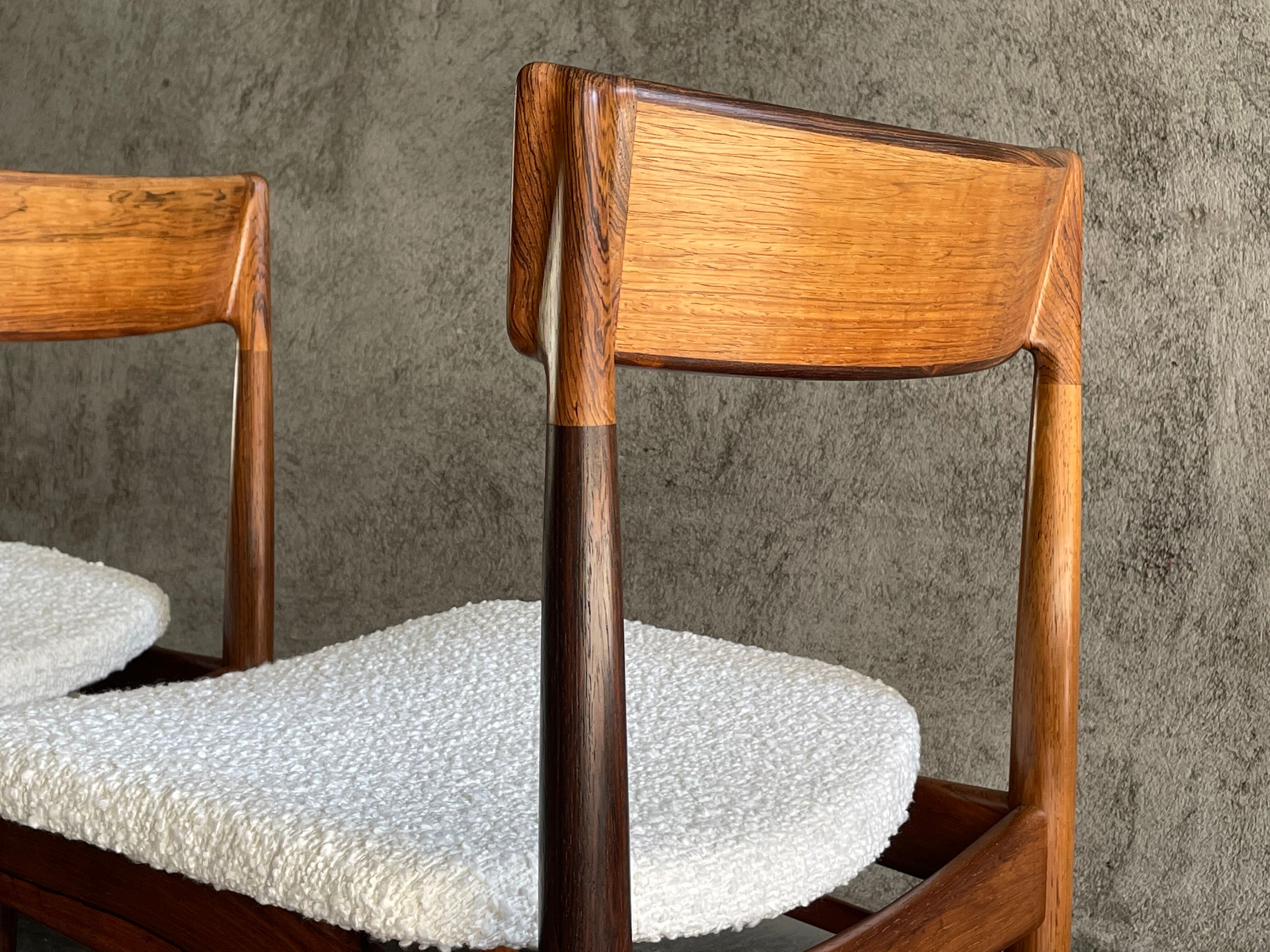 4 Danish rosewood chairs by Rosengren Hansen, 1960s