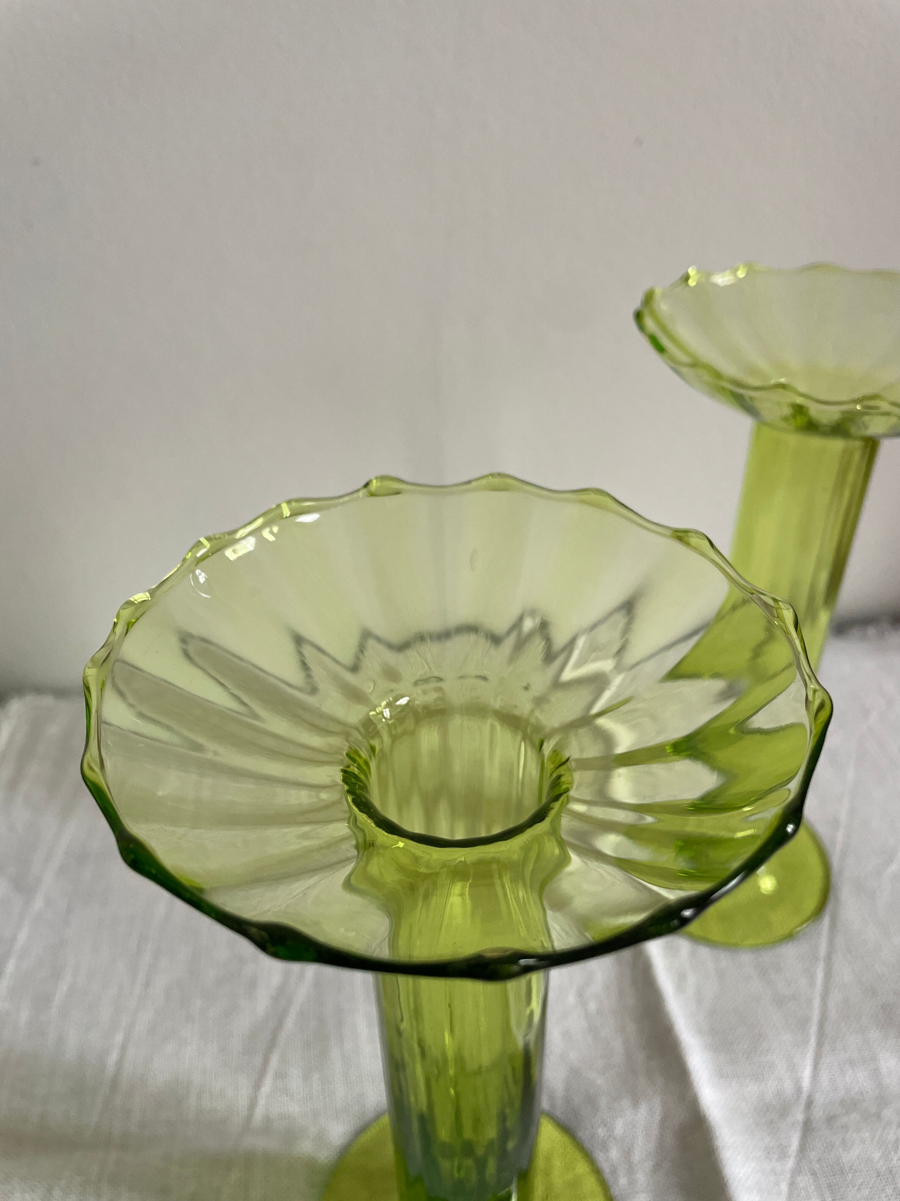 Pair of Venice crystal vases