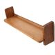 Mid-century oak brutalist wall shelf
