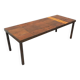 Vintage rectangular coffee table by Jean Jaffeux in steel and ceramic from the 60s