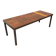 Vintage rectangular coffee table by Jean Jaffeux in steel and ceramic from the 60s