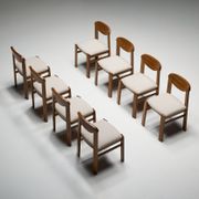 Chaise de salle à manger brutaliste, France, années 1960