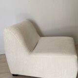 White corduroy armchair