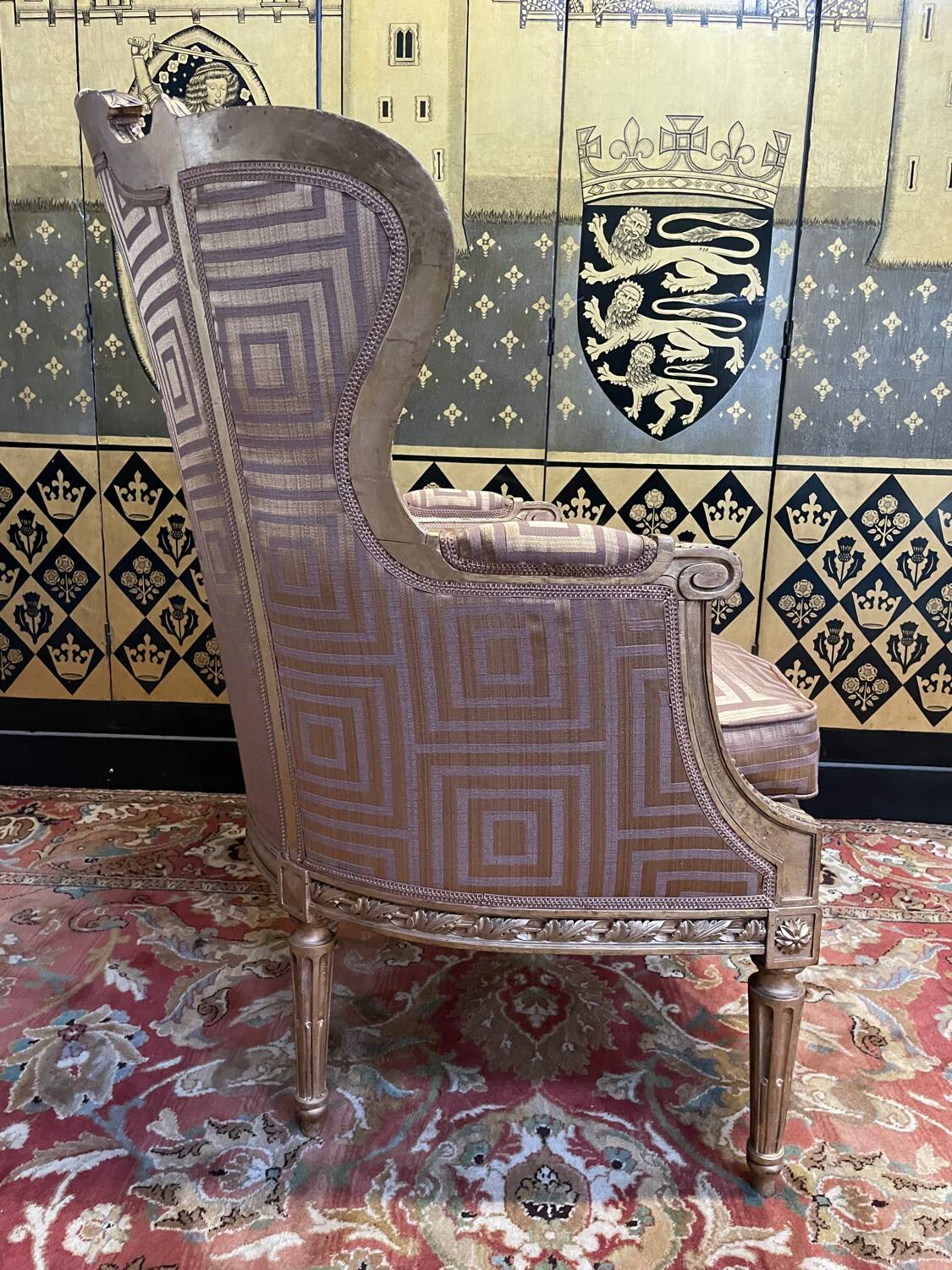 Fauteuil - Bergère à oreilles de style Louis XVI
