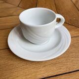 Set of 11 espresso coffee cups with saucers