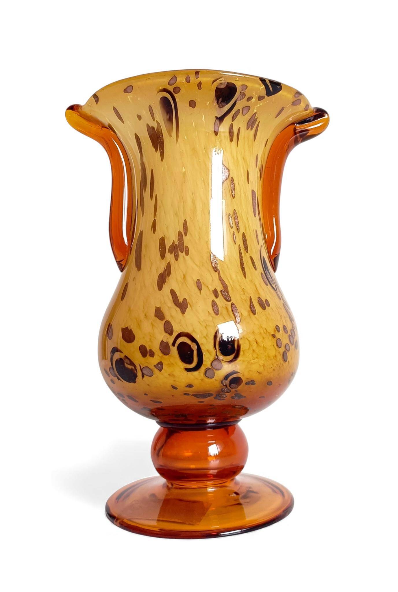Art Nouveau Opaline Glass Vase by Cristallerie de Clichy, France