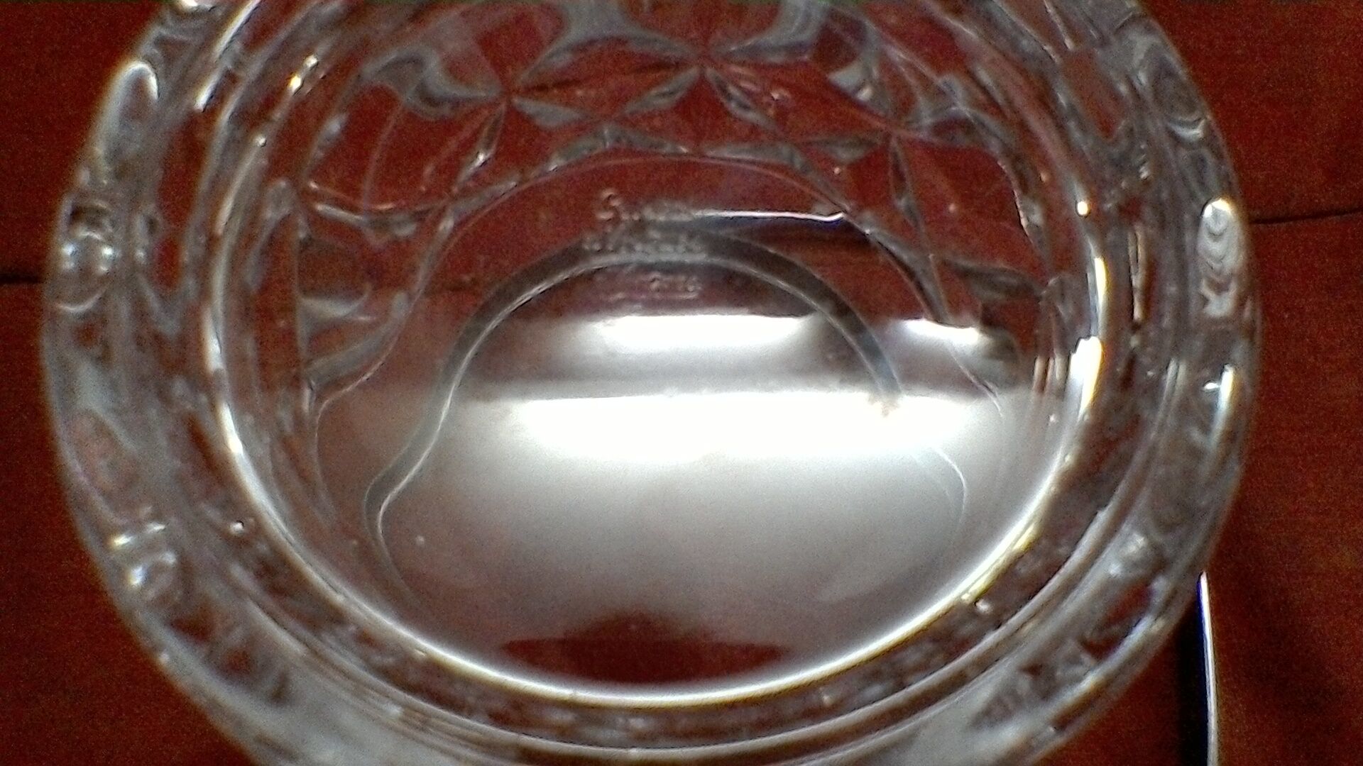 Crystal ice bucket, vintage.