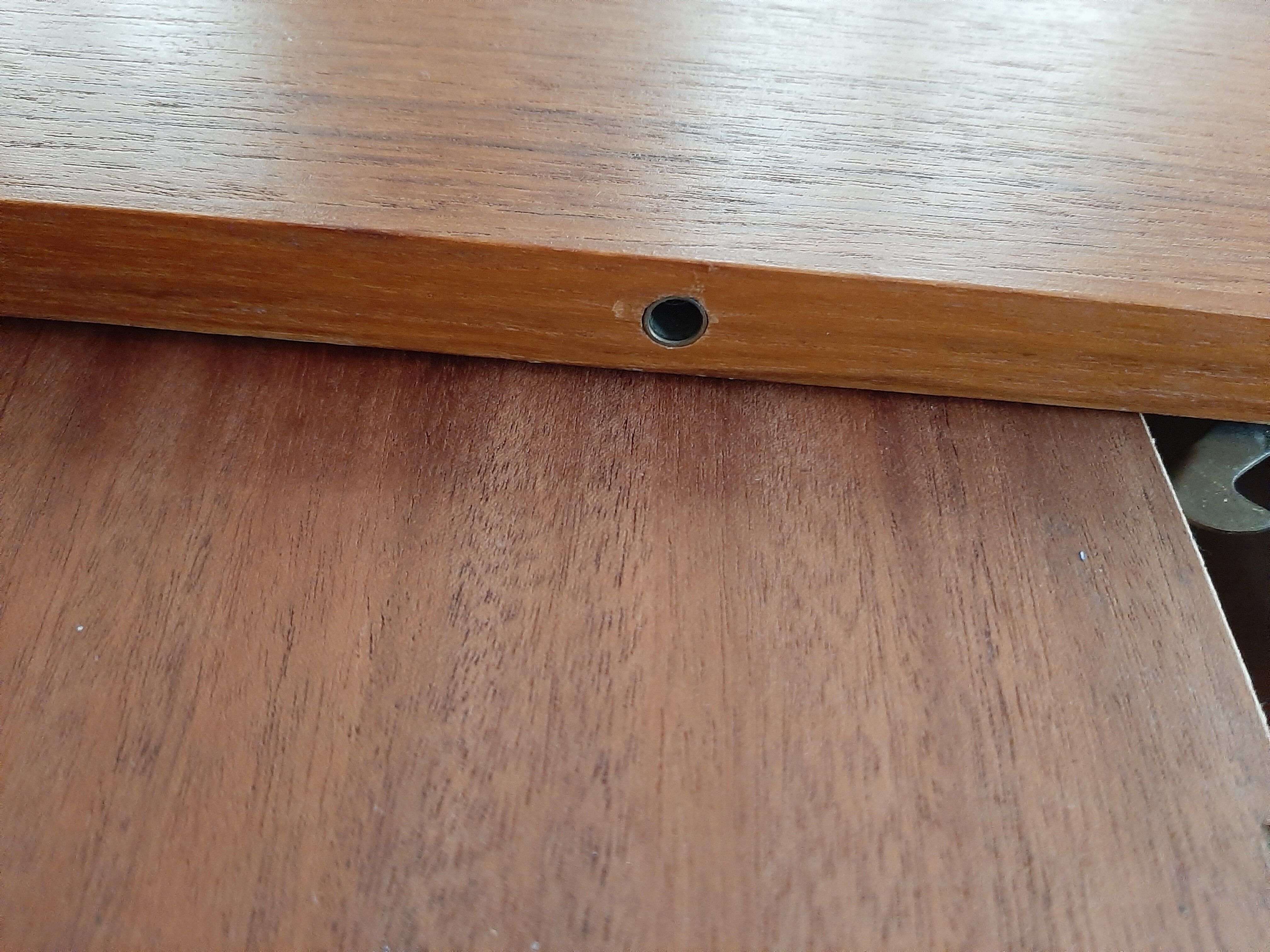 Table ronde extensible scandinave teck vintage