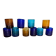 Set of 10 mouth-blown glasses – Contemporary French craftsmanship – Multic