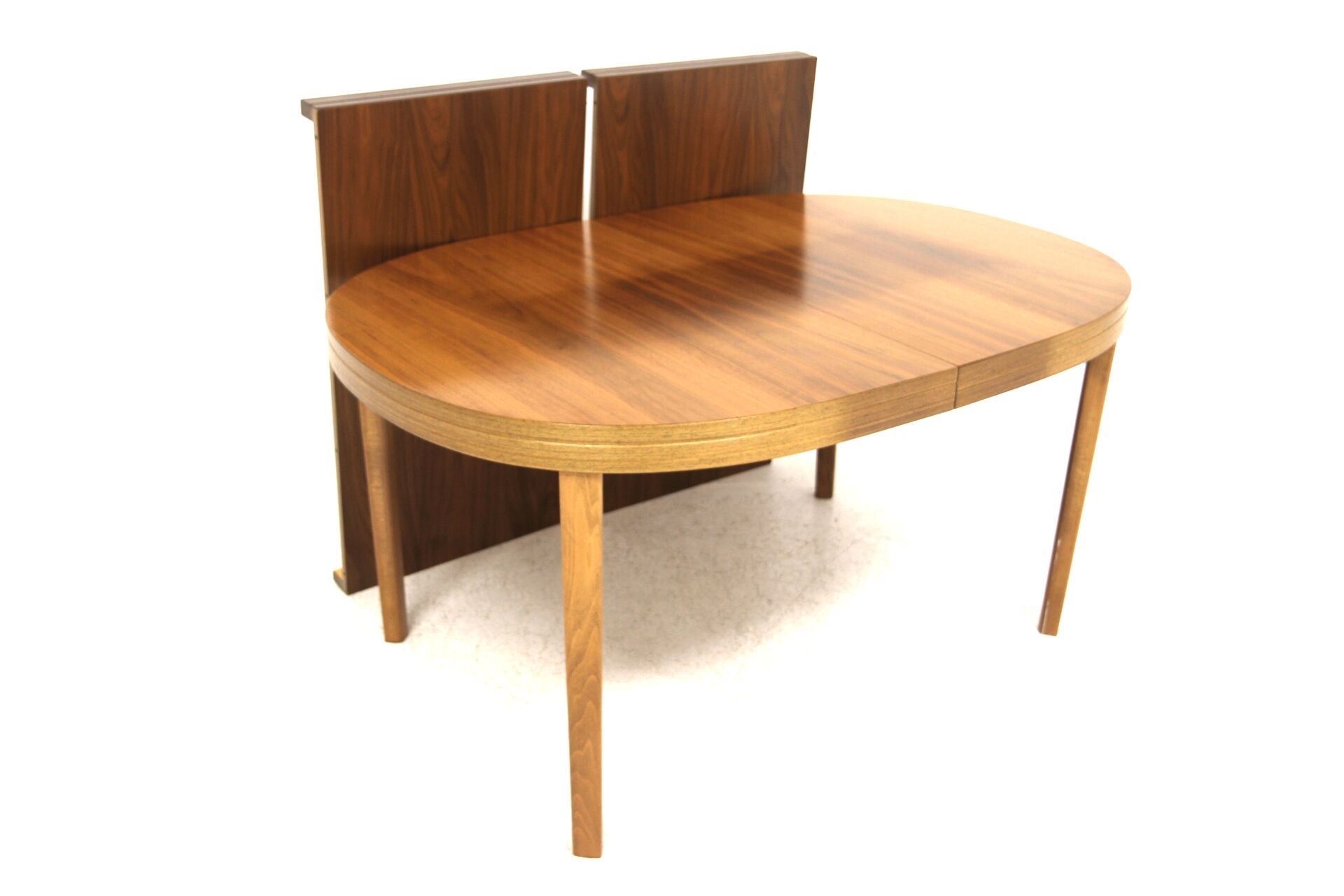Scandinavian walnut dining table, Skaraborgs Möbelindustri, Sweden, 1960