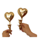 Vintage Brass Heart Shaped Wall Sconces