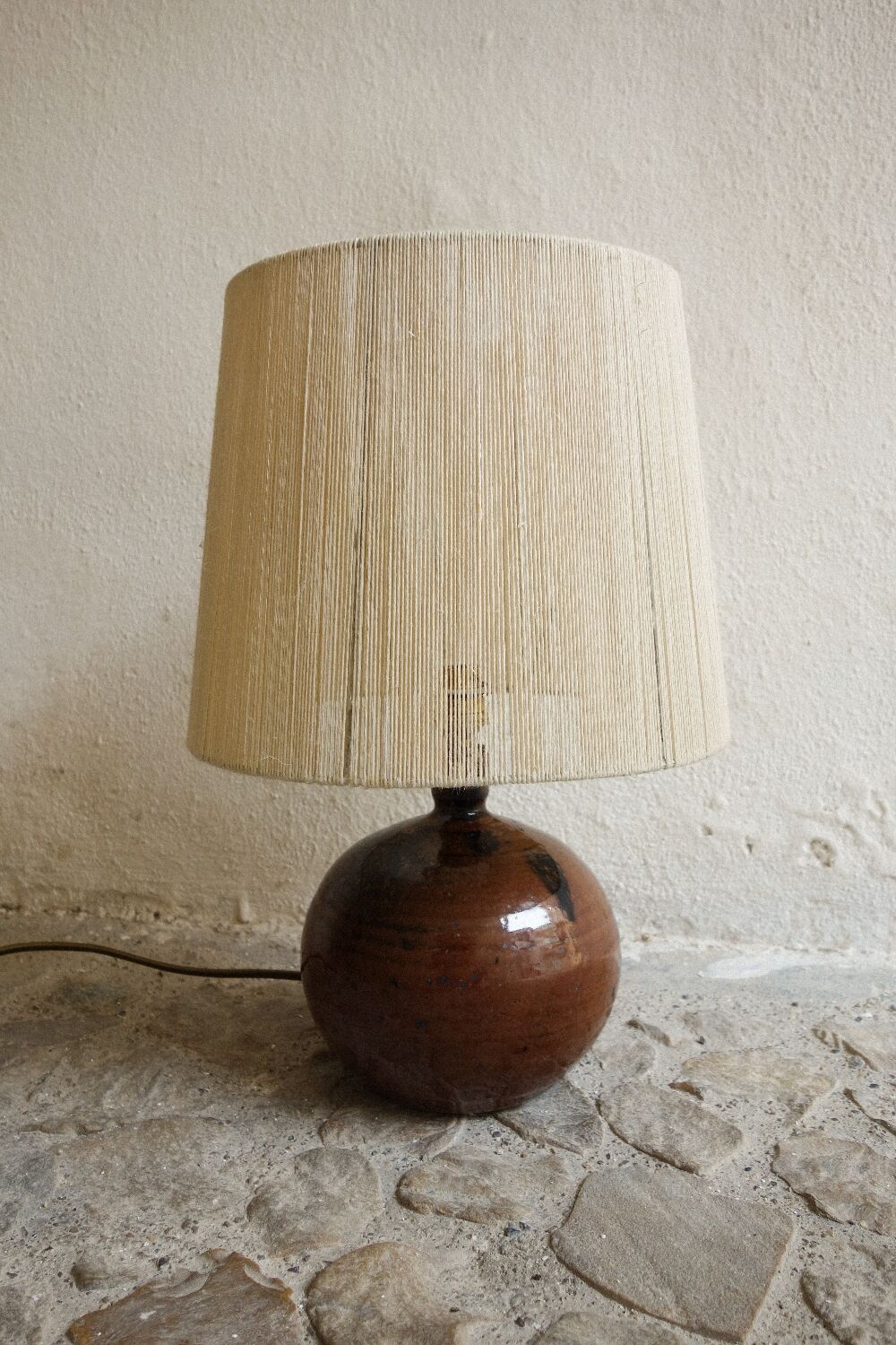 Glazed ceramic lamp base, 1960s