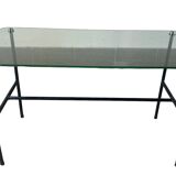 French coffee table Pierre Guariche edited by Steiner, in glass and steel