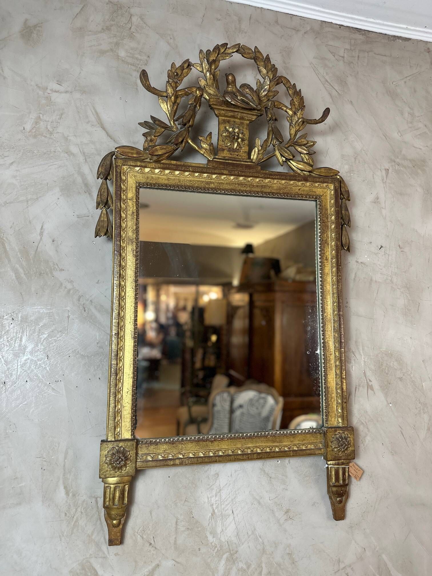 Miroir en bois Louis XVI
