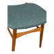 Pair of 60s vintage chairs in green fabric Italian design