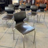 Set of 8 Pagholz chairs.