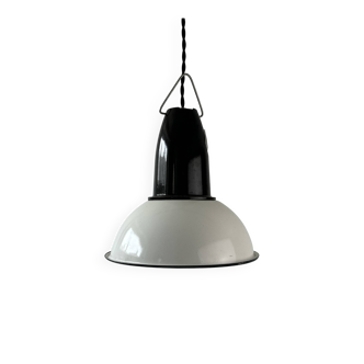 Ancienne petite suspension emaillee industrielle