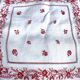 Serviettes de table anciennes brodées en coton