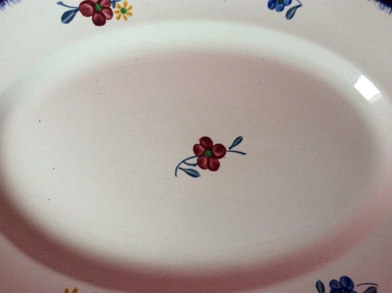 Oval dish Digoin Sarreguemines Mary-Lou