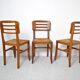 3 chaises style Pierre Cruege 1950