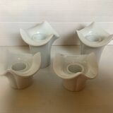 Four white candle holders KPM bavaria Germany