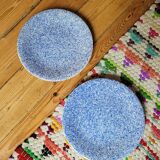 Set of 2 speckled dessert plates
