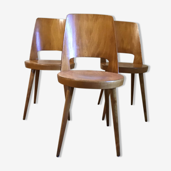 Lot of 3 Baumann chairs model Mondor