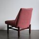 Couple of Italian midcentury modern design red armchairs 1950s