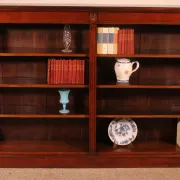 Large Open Mahogany Bookcase Of2.41 Meters Long—19th Century