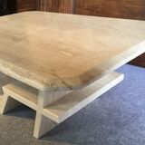 Travertine coffee table