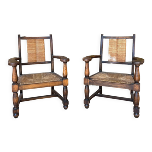 Paire de fauteuils néo - basques