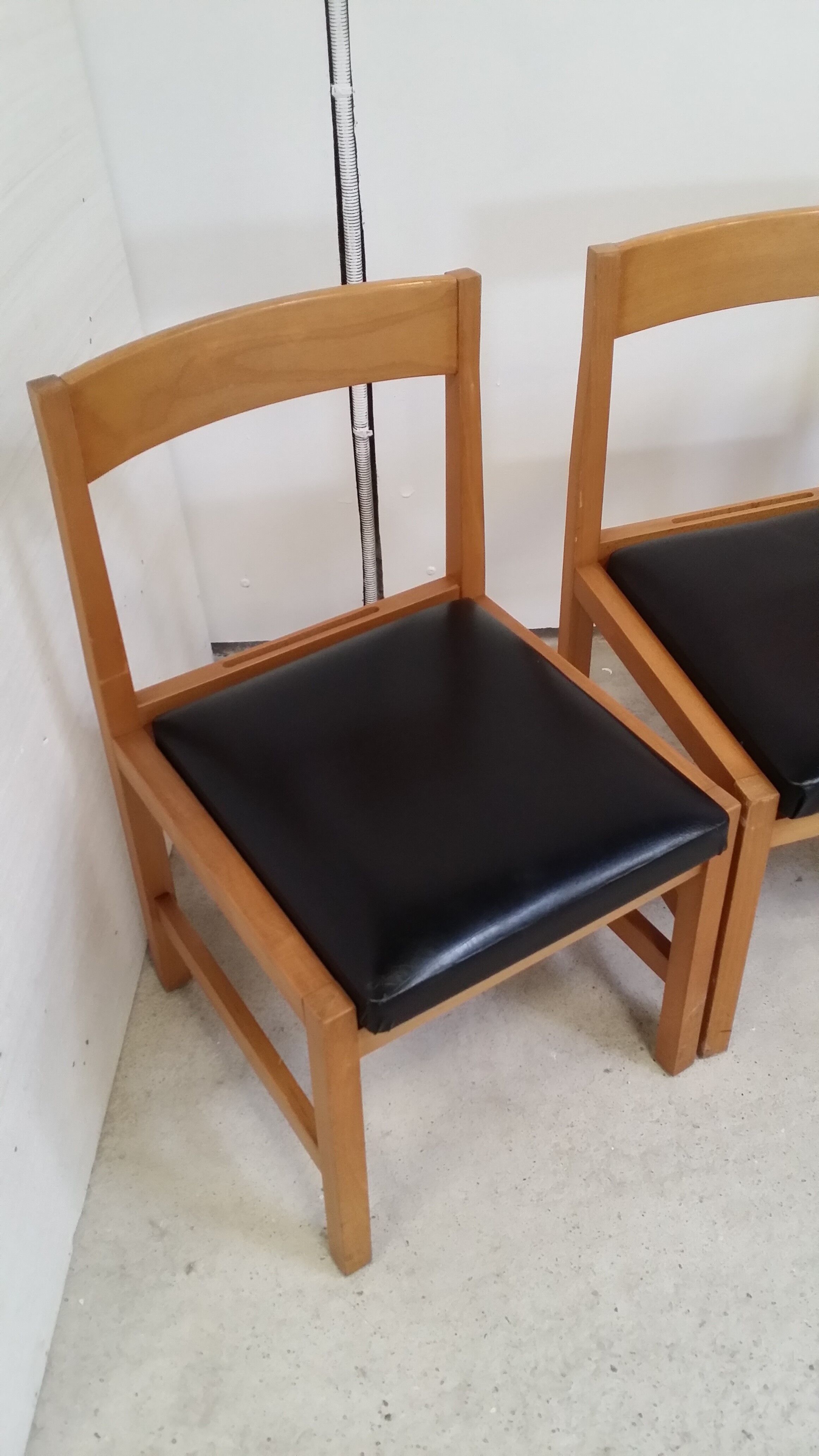 Set of six wooden chairs