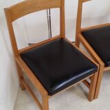 Set of six wooden chairs