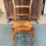 Lot de 6 chaises en chêne paillées