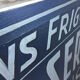 Hand-painted Frigo sign XXL 2x1m