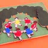 1940s Wooden Puzzle Game "La Ronde"