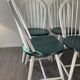 Series of 4 Scandinavian wooden chairs 60s-70s