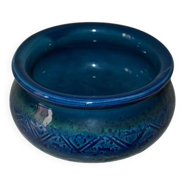 Vase Aldo Londi for Bitossi in "Rimini blue" ceramic from the 1960s.